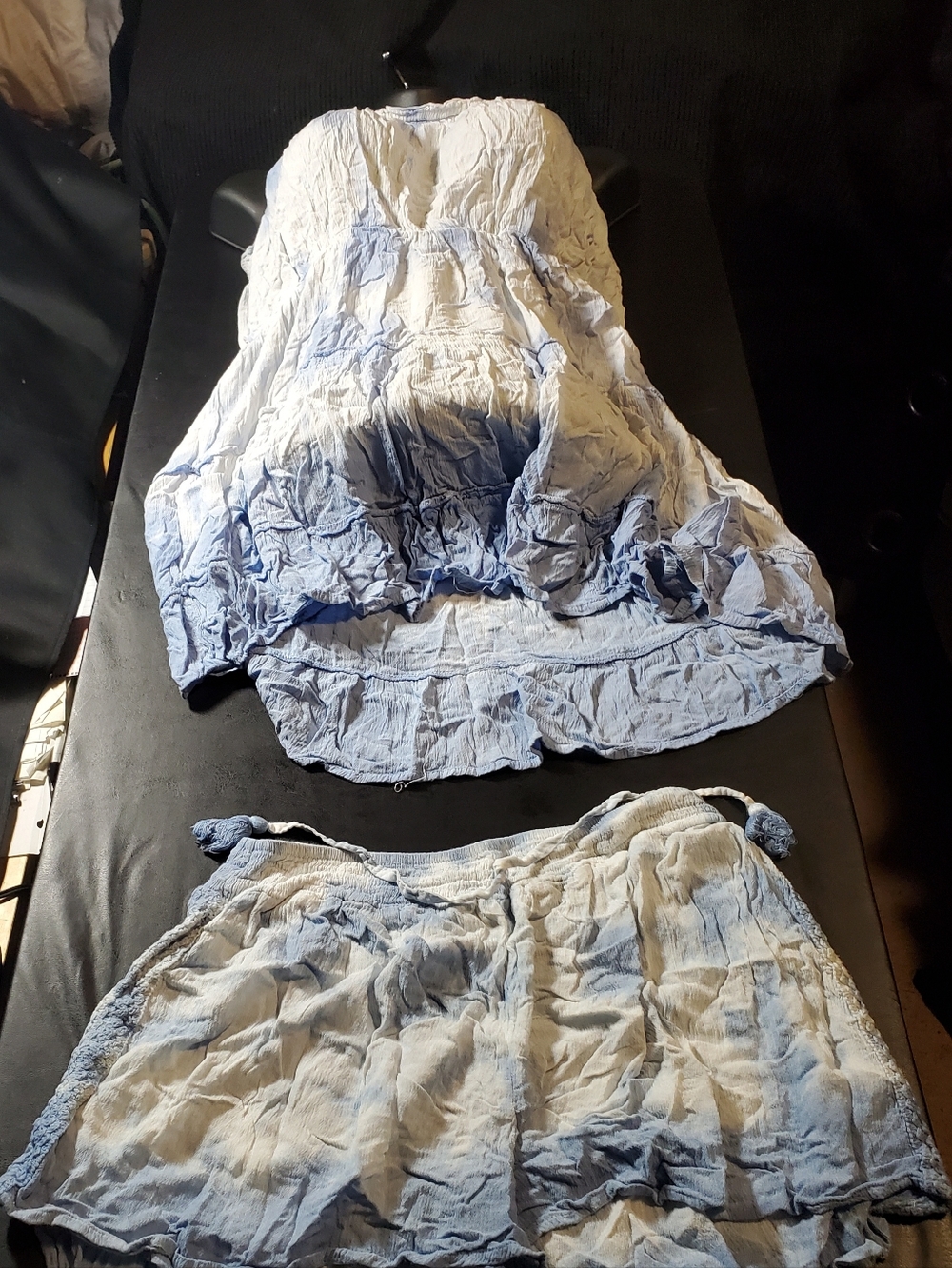 Kihli & Punch Blue/white SizeL Dress Sleveeless & Matching Short Short Size L